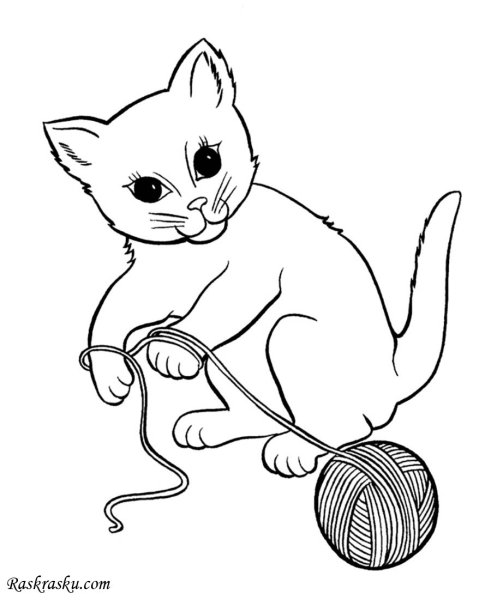 Кошки. Раскраска