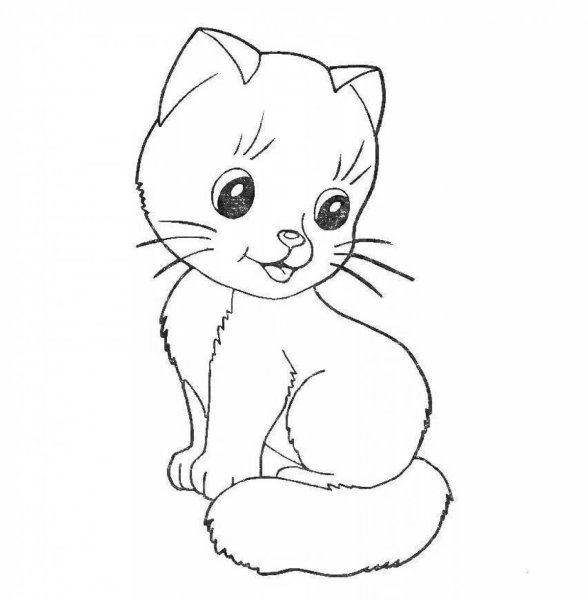 Кошки. Раскраска