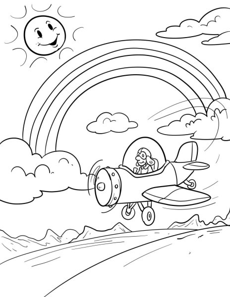 Радуга машина раскраска