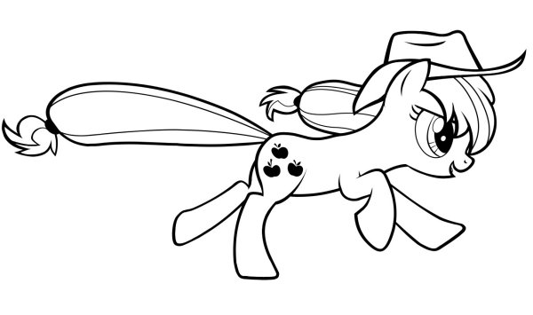 Раскраски мой маленький пони эпл Джек
