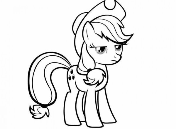 Раскраски раскраски пони эпл Джек