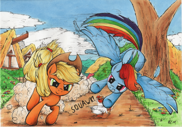 Радуга Дэш и Эпплджек