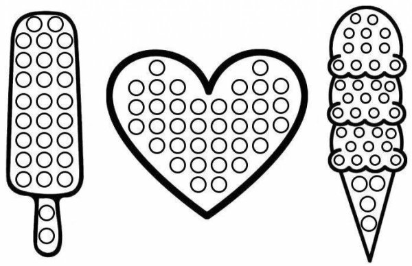 Раскраска поп ИТ мороженое