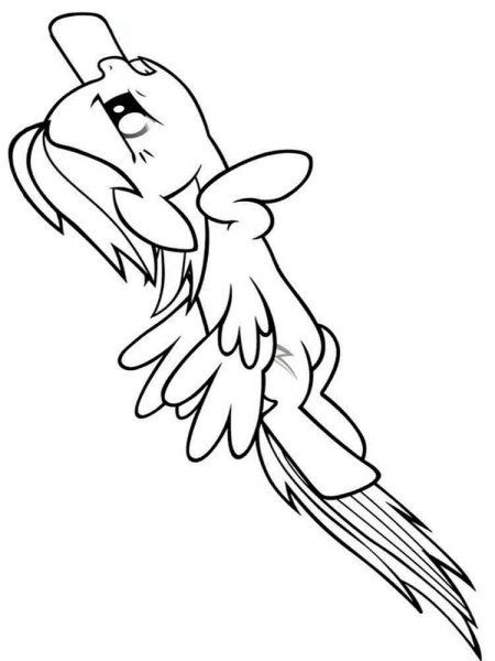 Рейнбоу Дэш Русалка раскраска