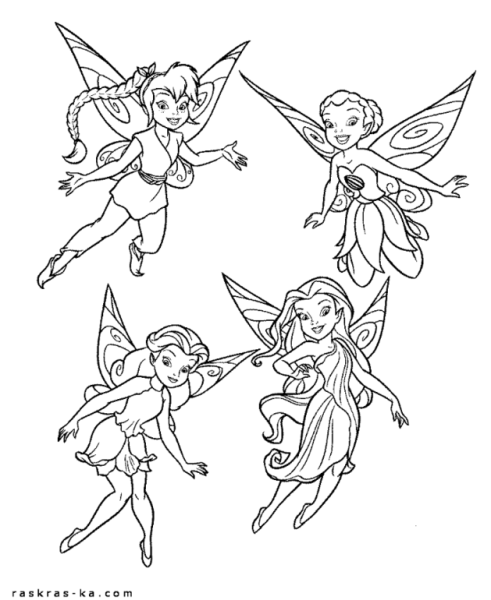 Раскраска феи феиринки