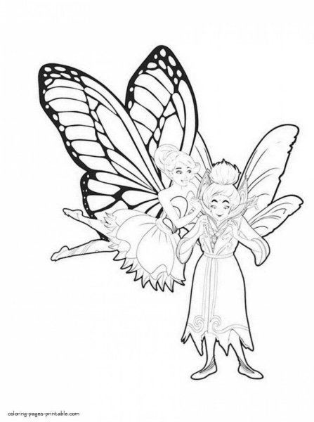 Раскраска кукла Фея