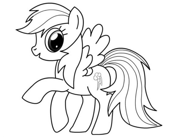 Радуга Дэш раскраска для детей