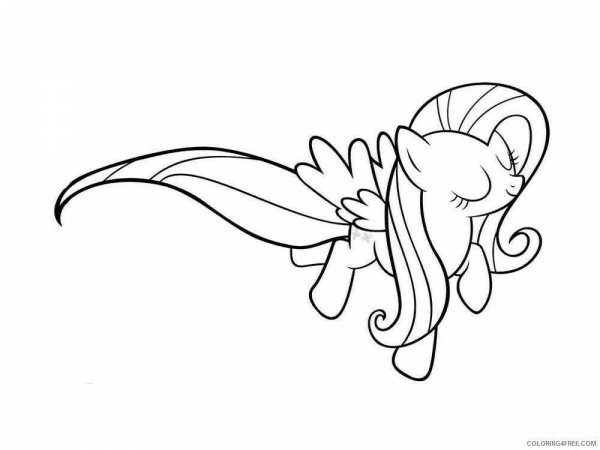 Раскраска пони Флаттершай раскраска