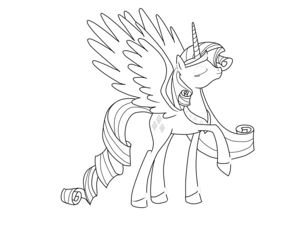 Раскраска пони Рарити принцесса