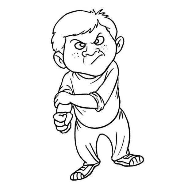 Злой человек рисунок