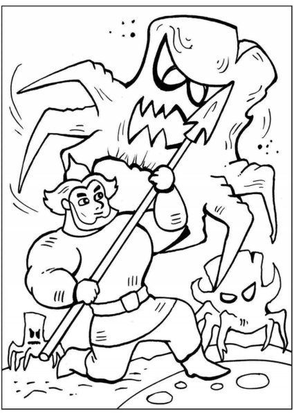 Добрыня Никитич и змей Горыныч раскраска