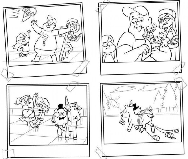 Комикс раскраска для детей