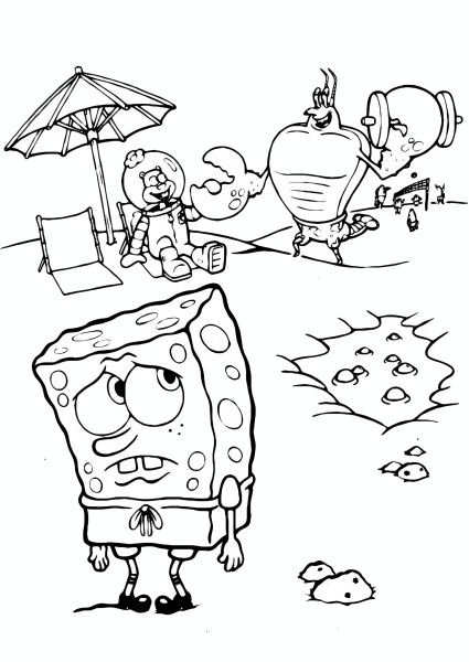 Раскраска губка Боб