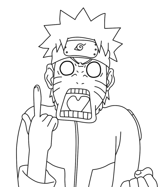 Раскраски Наруто смешные
