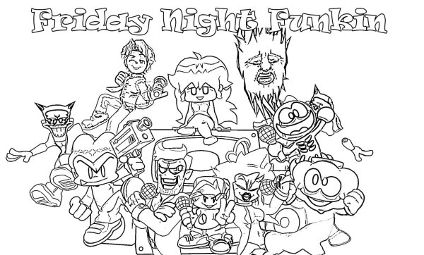 FNF раскраска