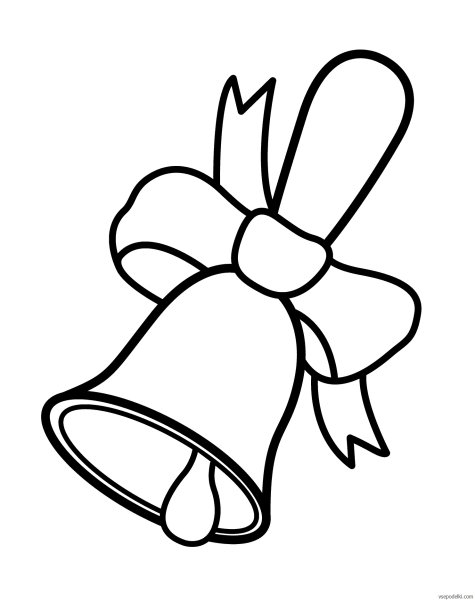 Колокольчик раскраска для детей