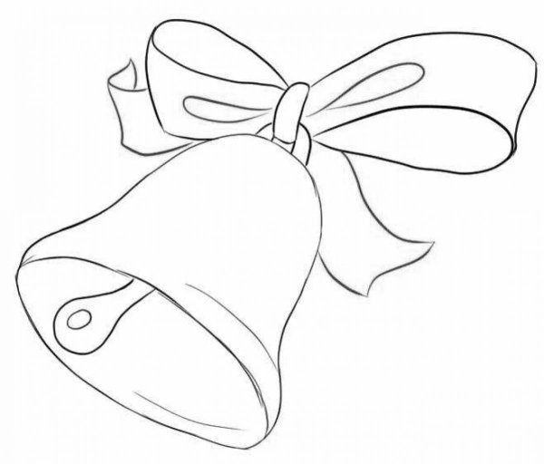 Раскраска колокольчик школьный