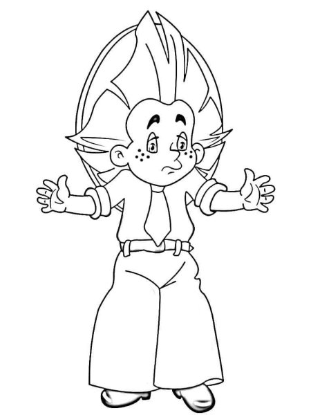 Знайка и Незнайка раскраска для детей