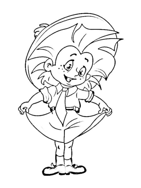 Герои Носова Незнайка раскраска