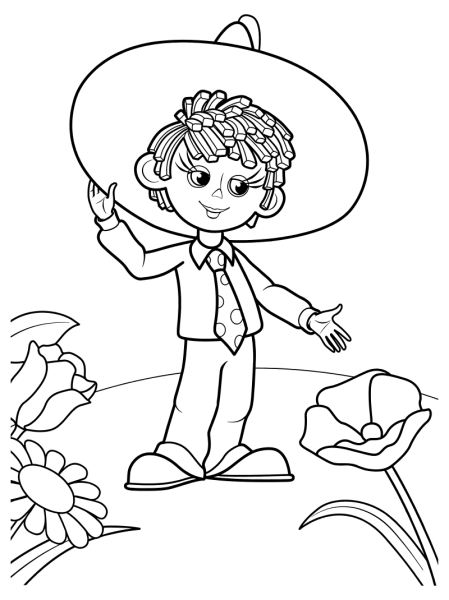 Незнайка раскраска