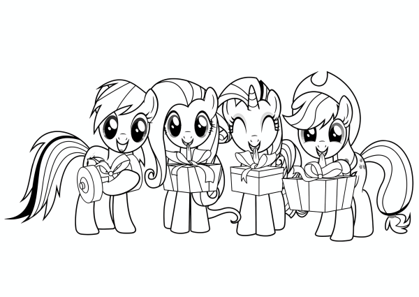 My little Pony раскраска