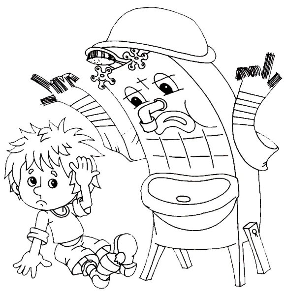 Раскраска Мойдодыр Чуковский