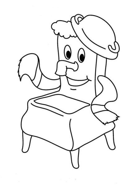 Раскраска корней Чуковский сказки Мойдодыр