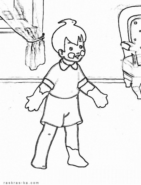 Сказки Чуковского раскраски Мойдодыр