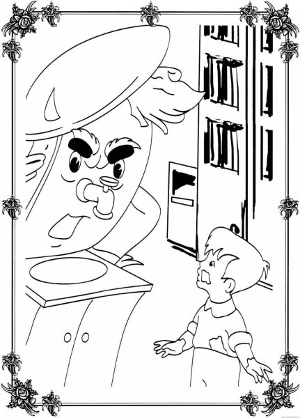 Корней Чуковский Мойдодыр раскраска