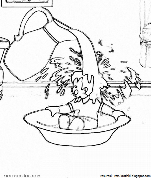 Корней Чуковский Мойдодыр раскраска