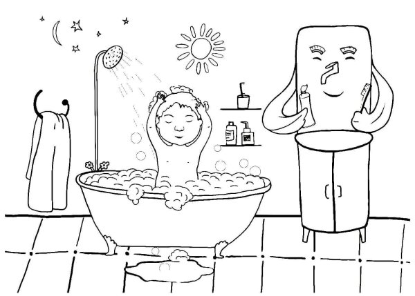 Раскраска гигиена для детей