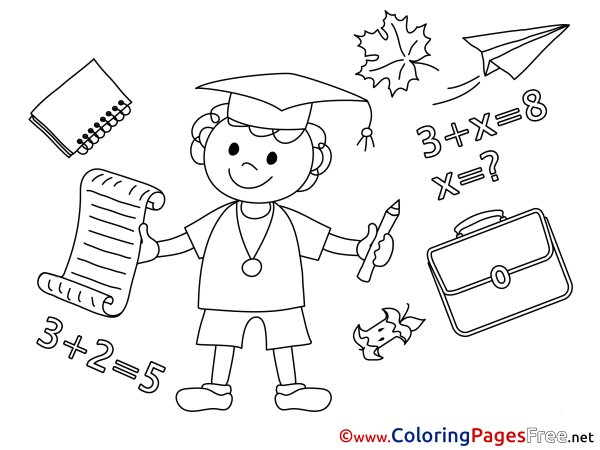 Выпускник раскраска