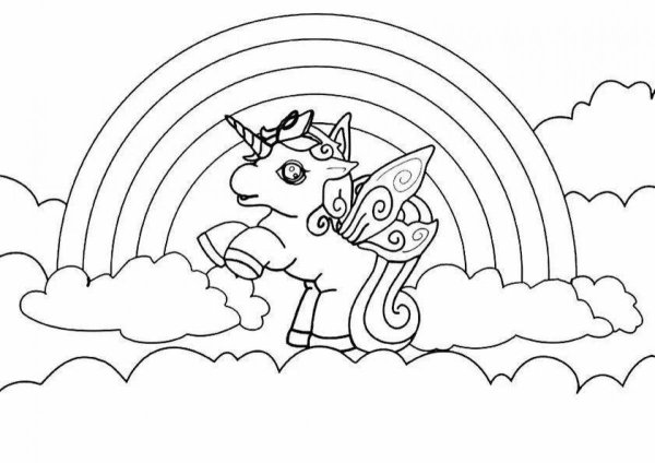 Кока Единорок раскраска