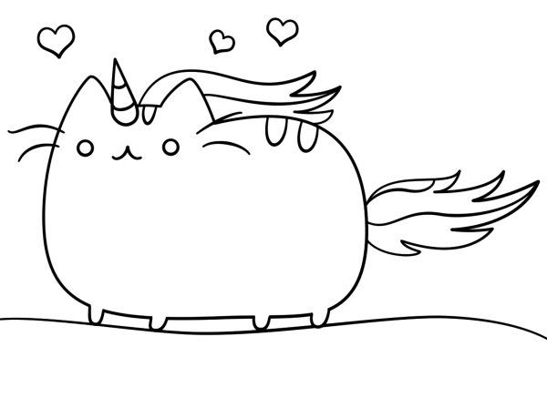 Раскраска Пушин Единорог