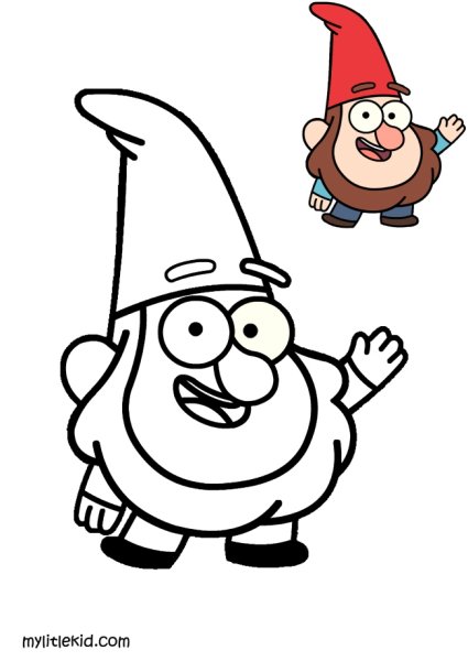 Раскраски Гравити Фолз Гномы