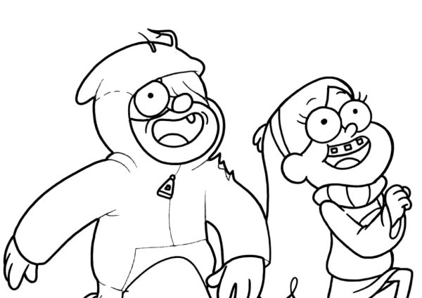 Гравити Фолз раскраска Гедеон