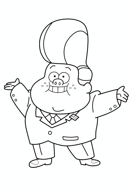 Раскраска Гравити Фолз Гном