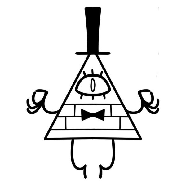 Раскраска Гравити Фолз Билл шифр