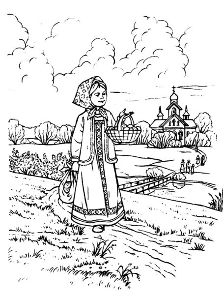 Раскраска древняя Русь