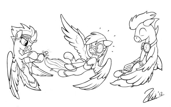 Раскраска Радуга Дэш Скуталу