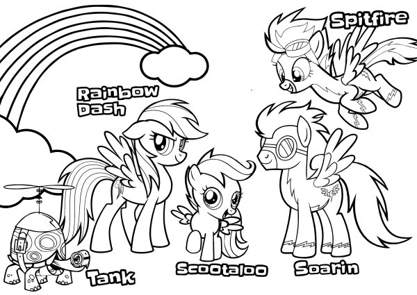 Распечатать Радуга Дэш Скуталу