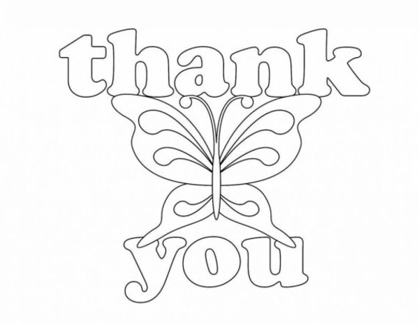 Спасибо раскраска