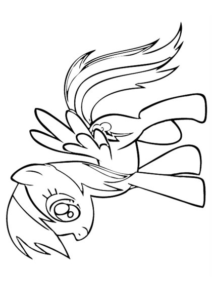 Радуга Дэш раскраска а4