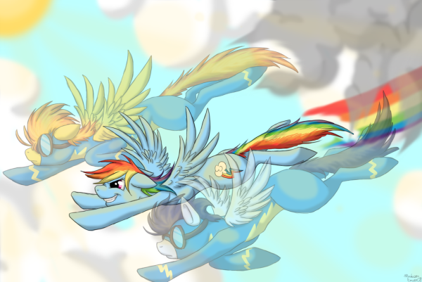 Соарин и Спитфайр и Рейнбоу Дэш