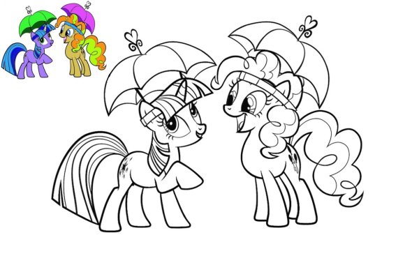 Раскраски для девочек пони