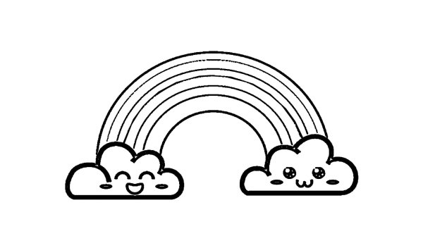 Раскраска Радуга маленькая