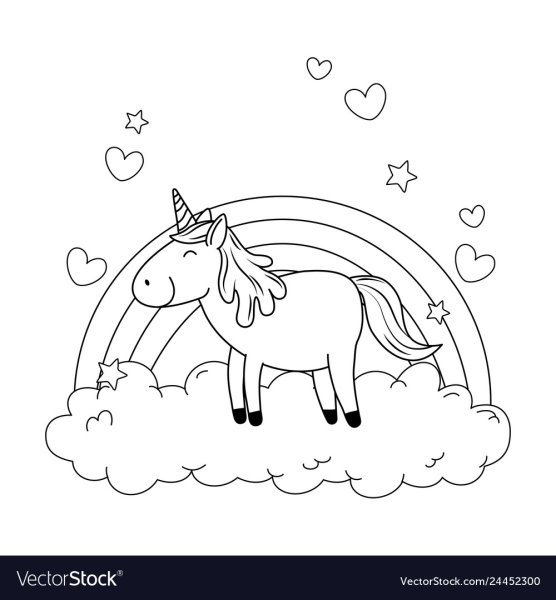 Тучка Единорог раскраска