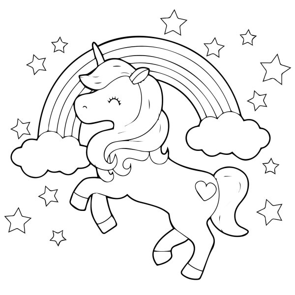 Единорог раскраска для детей