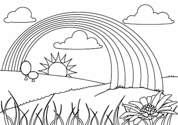 Раскраска Полянка