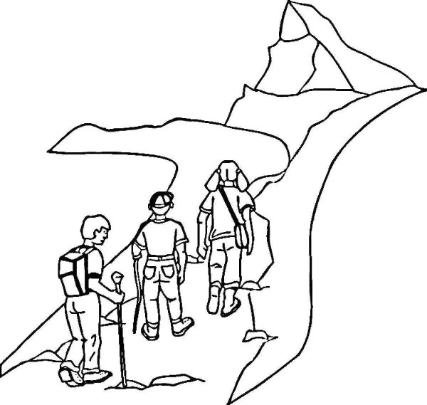 Раскраски туризм для детей